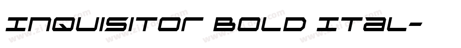 Inquisitor Bold Ital字体转换